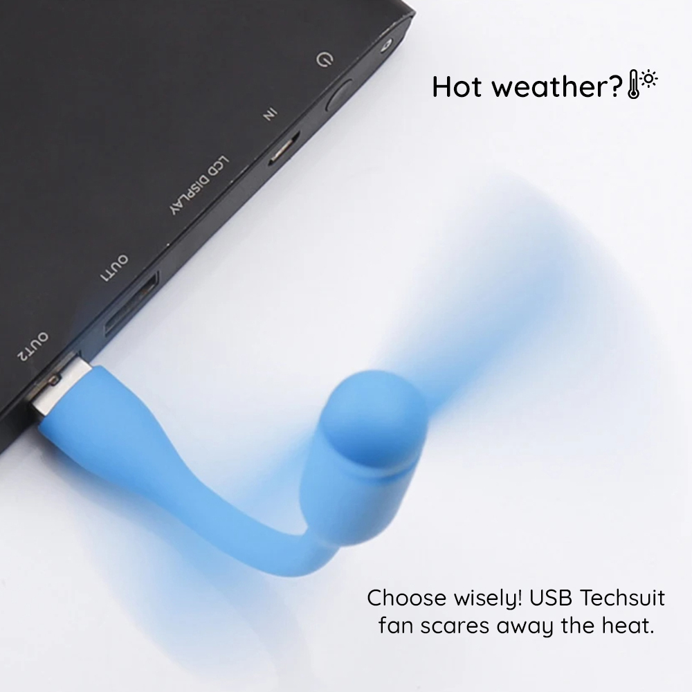 Mini USB ventilátor (TUF1) - 5V - Kék